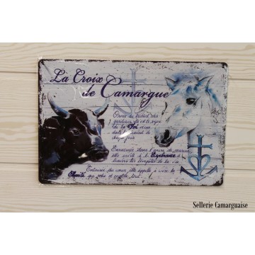 Plaque acier La Coix de Camargue